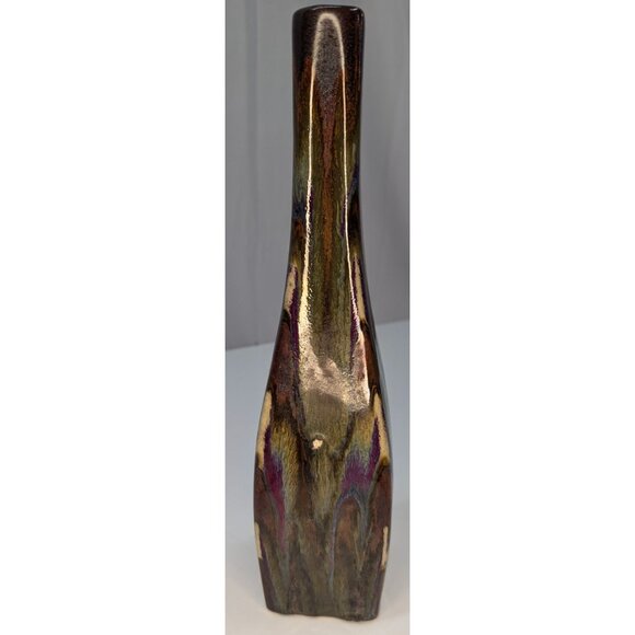 Vintage Drip Glaze Art Pottery Vase - Picture 4 of 6